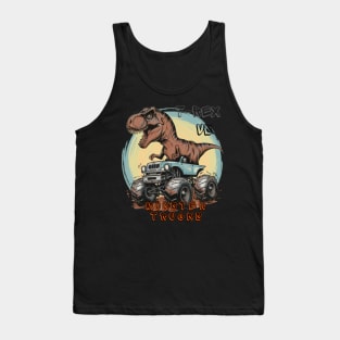 T-REX VS Monster Trucks" Boys and Girls Gift T-Shirt Tank Top